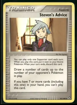 Pokemon * Steven's Advice #83/108 Uncommon * Power Keepers * NM - Image 1