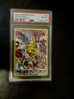 Pokemon Pikachu 160/159 Full Art Secret Rare Crown Zenith 2023 PSA 10 GEM MINT - Image 1