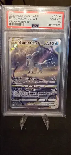 2023 POKEMON SWORD AND SHIELD CROWN ZENITH GG40 FULL ART/GLACEON VSTAR PSA 10 - Image 1
