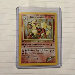 2000 POKEMON GYM CHALLENGE HOLO-1ST ED #1 BLAINE'S ARCANINE - Image 1