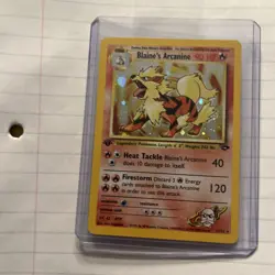 2000 POKEMON GYM CHALLENGE HOLO-1ST ED #1 BLAINE'S ARCANINE - Image 2