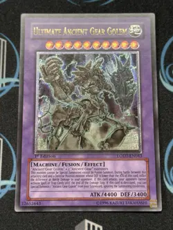 Yugioh Yugioh Ultimate Ancient Gear Golem Ultimate Rare LODT-EN043 1ST ED NM - Image 1