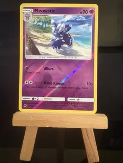MEOWSTIC - 60/147 Burning Shadows NM - Reverse Holo Rare - Pokemon TCG Card - Image 1