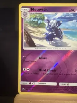 MEOWSTIC - 60/147 Burning Shadows NM - Reverse Holo Rare - Pokemon TCG Card - Image 2