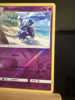 MEOWSTIC - 60/147 Burning Shadows NM - Reverse Holo Rare - Pokemon TCG Card - Image 3