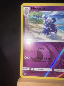 MEOWSTIC - 60/147 Burning Shadows NM - Reverse Holo Rare - Pokemon TCG Card - Image 5