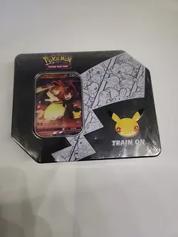 Nintendo Pokemon TCG Card: Celebrations Lance's Charizard In Large Tin 820650809873 - Image 1