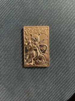 1999 Burger King Limited Edition Pokemon Trading Card 23K Gold Plated Mewtwo - Image 1