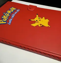 Pikachu Gotta Catch 'Em All Red 4-Pocket Card Binder - Vintage 1999 - Image 5