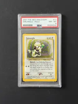 Smeargle Holo - 11/75 - Neo Discovery Vintage WOTC Pokemon Card - PSA 8 - Image 1