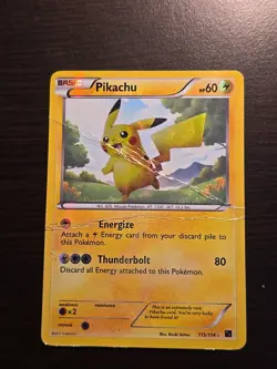 Pikachu - 115/114 - Secret Rare Shiny Black White Base - Pokemon Card - HP - Image 1
