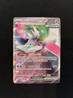 Pokemon TCG Iron Valiant EX Paradox Rift Holo Double Rare Card 089/182 - Image 1