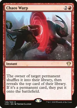 NM Chaos Warp, MTG, Ikoria Commander, Magic the Gathering, 146 - Image 1