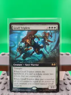 Gruff Triplets (Extended Art) Wilds of Eldraine Magic The Gathering - Image 1