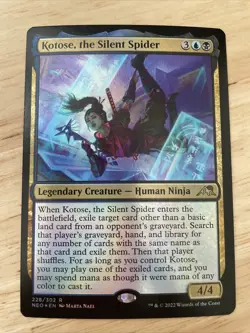 MTG Kotose, the Silent Spider Kamigawa: Neon Dynasty 228/302 FOIL Rare NM/M - Image 1