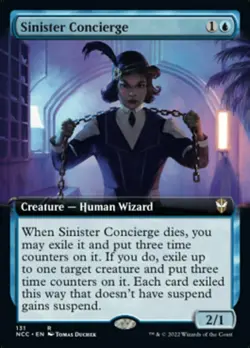 1 x Sinister Concierge - Extended Art - Commander: Streets of New Capenna - NM-M - Image 1