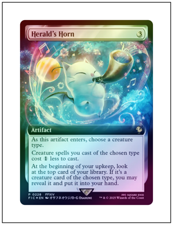 1x Herald's Horn, Extended Art Foil, Magic MTG NM - Image 1