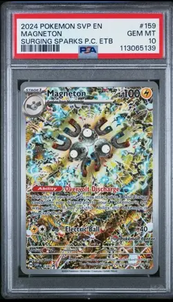 POKEMON Center Promo 159 MAGNETON PSA 10 Surging Sparks - Image 1