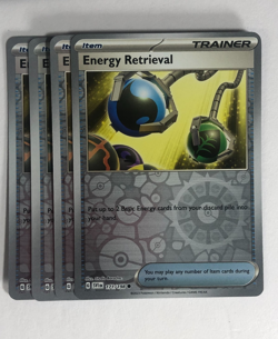 Pokemon TCG Scarlet & Violet 4x Playset Reverse Holo Energy Retrieval 171/198 - Image 1