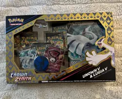 Pokemon TCG Crown Zenith Lugia v & Unown v Special Collection Box Sealed - Image 1