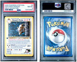 PSA NM-MT 8 2000 POKEMON GYM CHALLENGE #8 GIOVANNI'S PERSIAN HOLO-1ST EDITION - Image 1