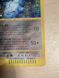 Pokemon TCG Steelix H23/H32 Aquapolis Holo WOTC Rare E Series - Image 4