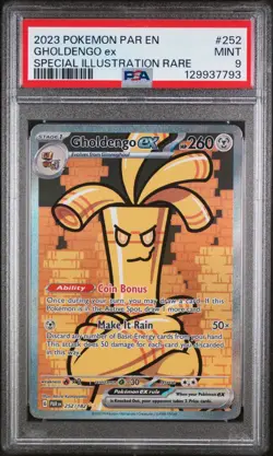 Pokemon Gholdengo ex 252 Paradox Rift Special Illustration Rare PSA 9 MINT - Image 3