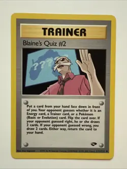 Pokemon TCG Blaine’s Quiz Gym Challenge 111/132 Near Mint - Image 1