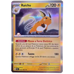 pokemon destino di paldea ita near mint nm rara HOLO foil 019/091 raichu - Image 1
