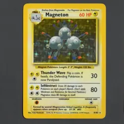 Magneton 9/102 NM Holo Base Set Unlimited Rare Pokemon TCG Card HP - Image 1