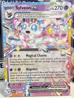 Pokemon Prismatic Evolutions TCG Holo Holographic Card - Sylveon EX (041/131) - Image 1