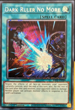 Dark Ruler No More - RA01-EN060 - Platinum Secret Rare - Yugioh TCG Card - Image 1