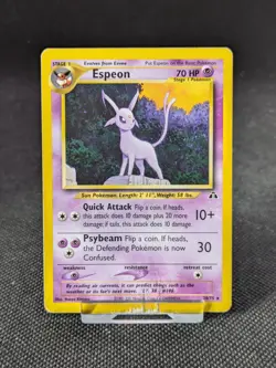 Pokemon Card Espeon 20/75 Neo Discovery Rare Non Holo WOTC Played - Image 1