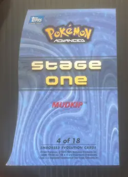 2003 Topps Pokemon Advanced Mudkip #4/18 Die-Cut - Image 4