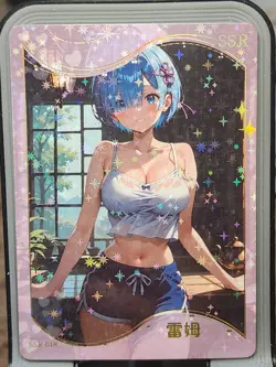 Rem Reluctant To Leave Card Goddess Story Anime Waifu CCG SSR SSR-018 - Image 1