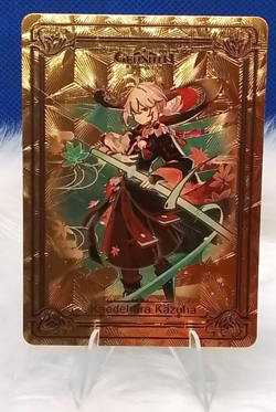 KAEDEHARA KAZUHA Gold Foil Genshin Impact Waifu Trading Card - Image 1