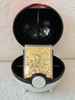 Pokemon Mewtwo 23k Gold Plated Trading Card Burger King Promo 1999 Pokeball - Image 1