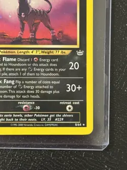 Pokemon Card Vintage Houndoom Holo Rare Neo Revelation 8/64 - Image 4