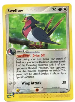 Pokemon Card: Swellow 46/109 E-Reader EX Ruby & Sapphire Set! NM - Image 1
