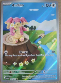 2025 Audino 151/086 Illustration Rare English Black Bolt Pokemon Card - Image 1