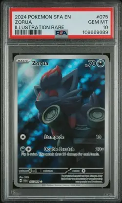 PSA 10 Zorua 075/064 IR Illustration Rare Shrouded Fable SFA Pokemon Card - Image 1
