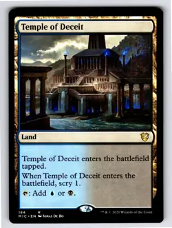 Temple of Deceit R Commander: Innistrad: Midnight Hunt # 184 NM Normal - Image 1