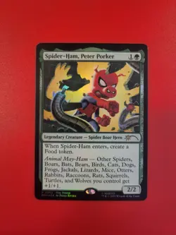 *FOIL* promo Spider-Ham, Peter Porker. Spider-Man Commander Party. LP. MTG. - Image 1