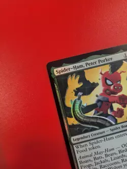 *FOIL* promo Spider-Ham, Peter Porker. Spider-Man Commander Party. LP. MTG. - Image 2