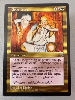 Grim Feast Mirage Rare MTG-Unplayed Near Mint/Mint-Vintage Magic-RESERVE LIST - Image 1