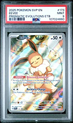 2025 POKEMON SVP EN-SV BLACK STAR PROMO #173 EEVEE PSA 9 - Image 1