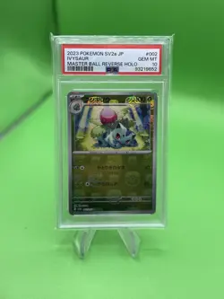 PSA 10 GEM MINT Pokemon Ivysaur 151 SV2A Reverse Master Ball Japanese #002 2023 - Image 1