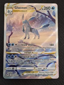 Pokemon Glaceon VSTAR GG40 Crown Zenith Galarian Gallery Ultra Rare Holo - Image 1