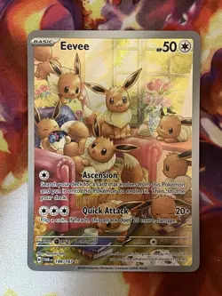 Pokemon TCG Eevee Illustration Rare Twilight Masquerade 188/167 - Image 1
