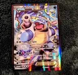 Pokemon TCG Blastoise EX XY122 Full Art Holo Black Star Promo - Image 1